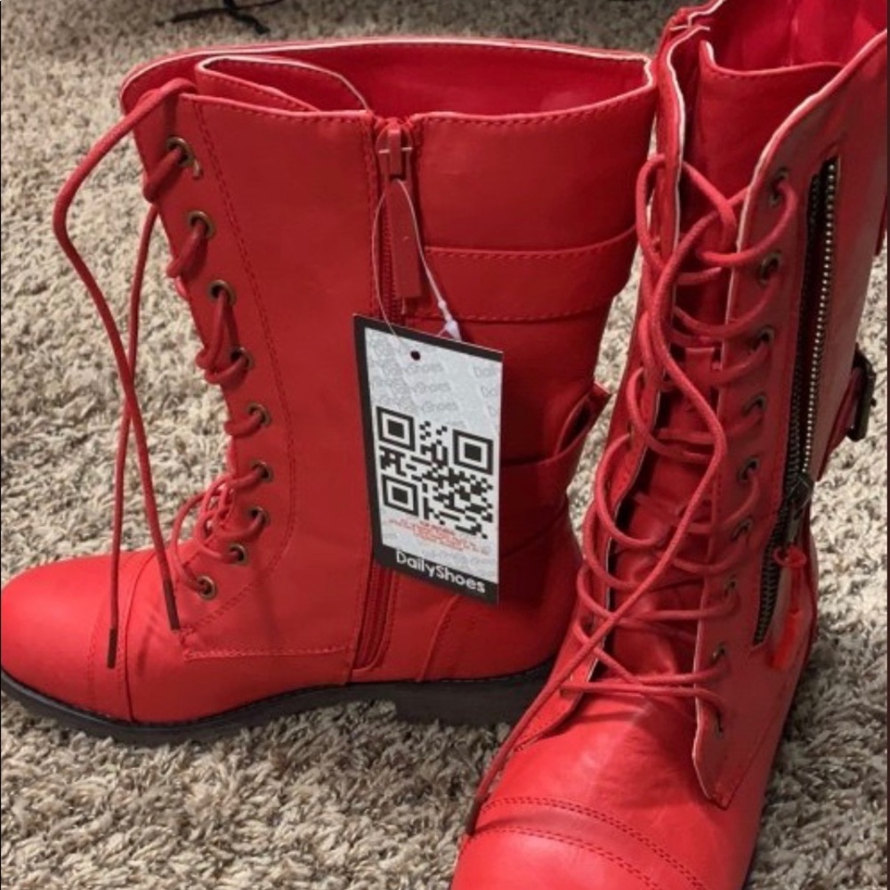 BNWT Red Boots